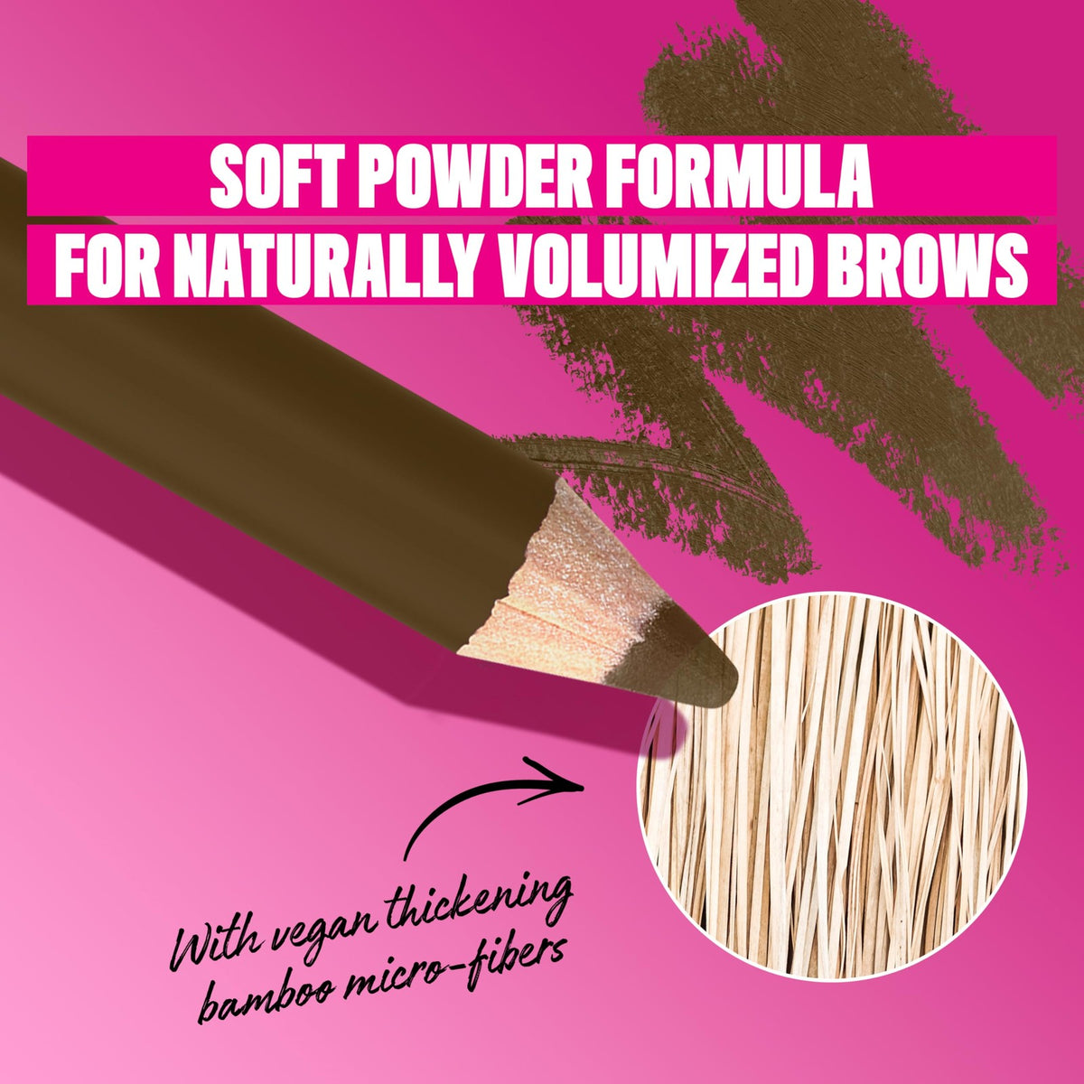 Voluminous Eyebrow Pencil with 12HR Wear, Taupe Shade - Cruelty-Free