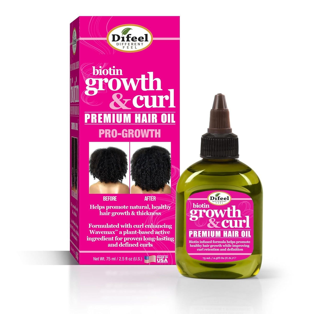 Biotin Curl Oil for Hair Growth & Definition - 2.5 oz Natural Hair Treatment