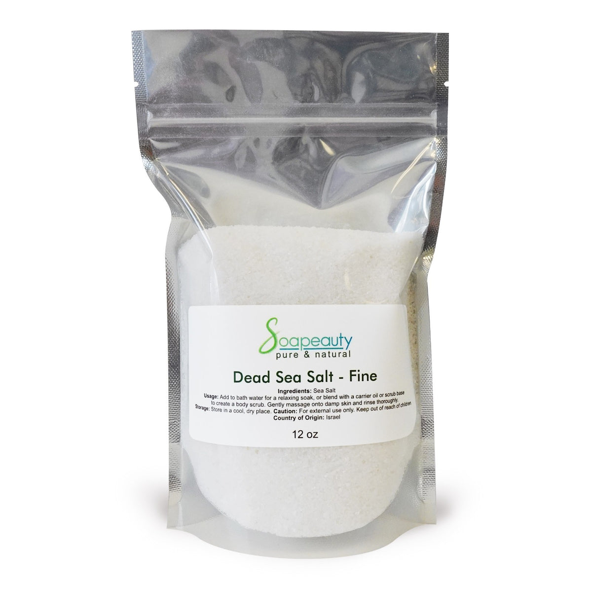 DEAD SEA SALT Fine Grain 100% Pure Natural UNSCENTED | Soapeauty