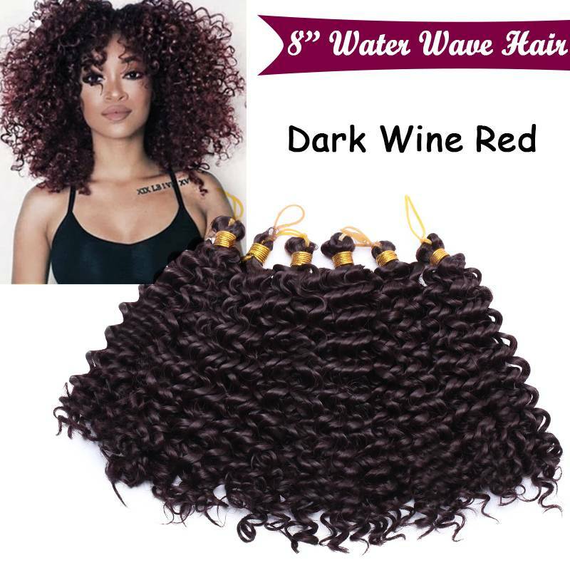 Water Wave Crochet Hair Extensions - Deep Curly Synthetic Braids, Multiple Lengths & Colors