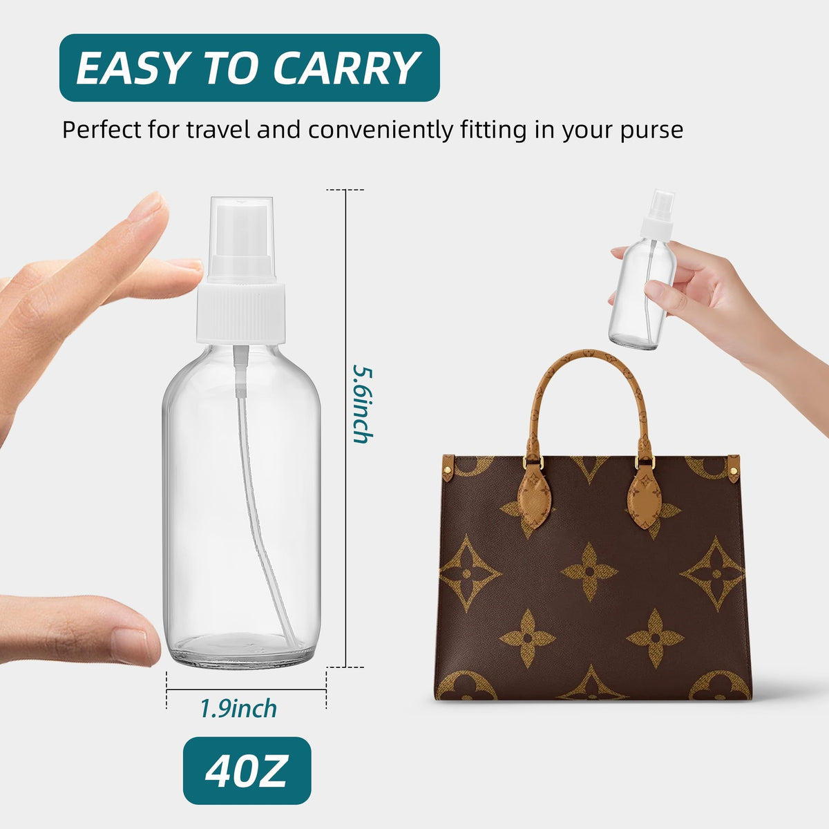 Reusable 4oz Plastic Spray Bottles Set for Essential Oils & Household Uses