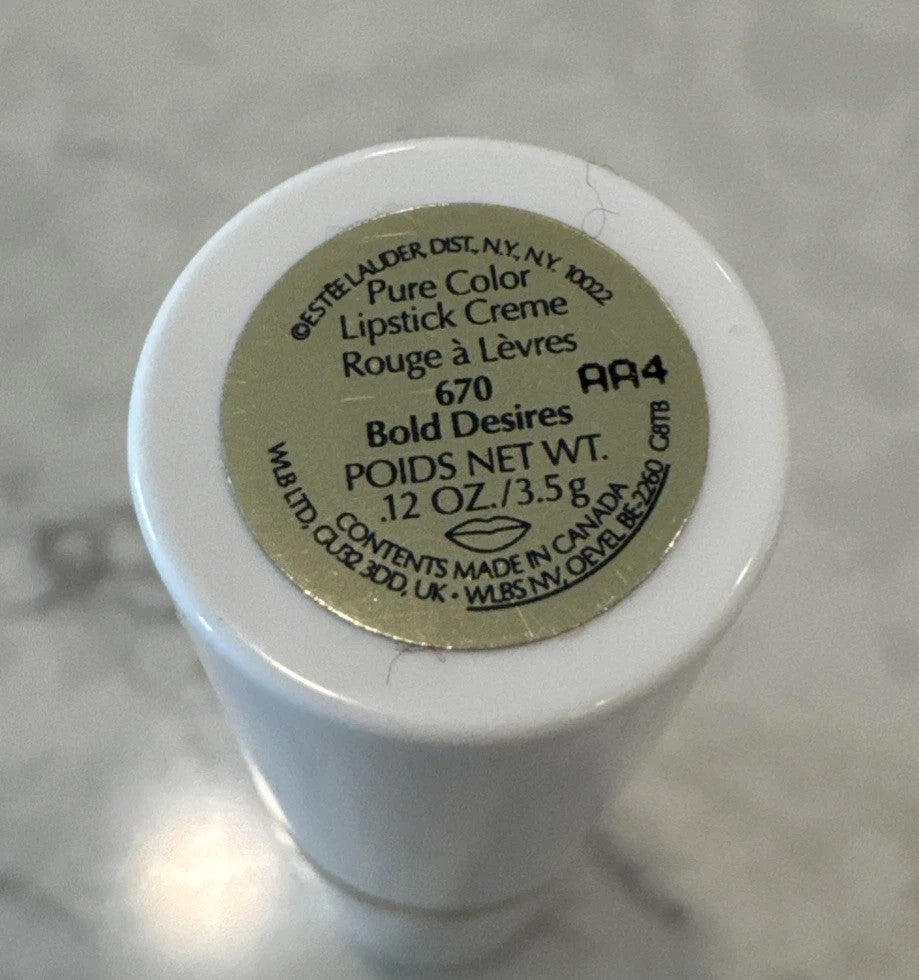 Estée Lauder Pure Color Creme Lipstick 670 Bold Desires Full Size - 0.12oz/3.5g