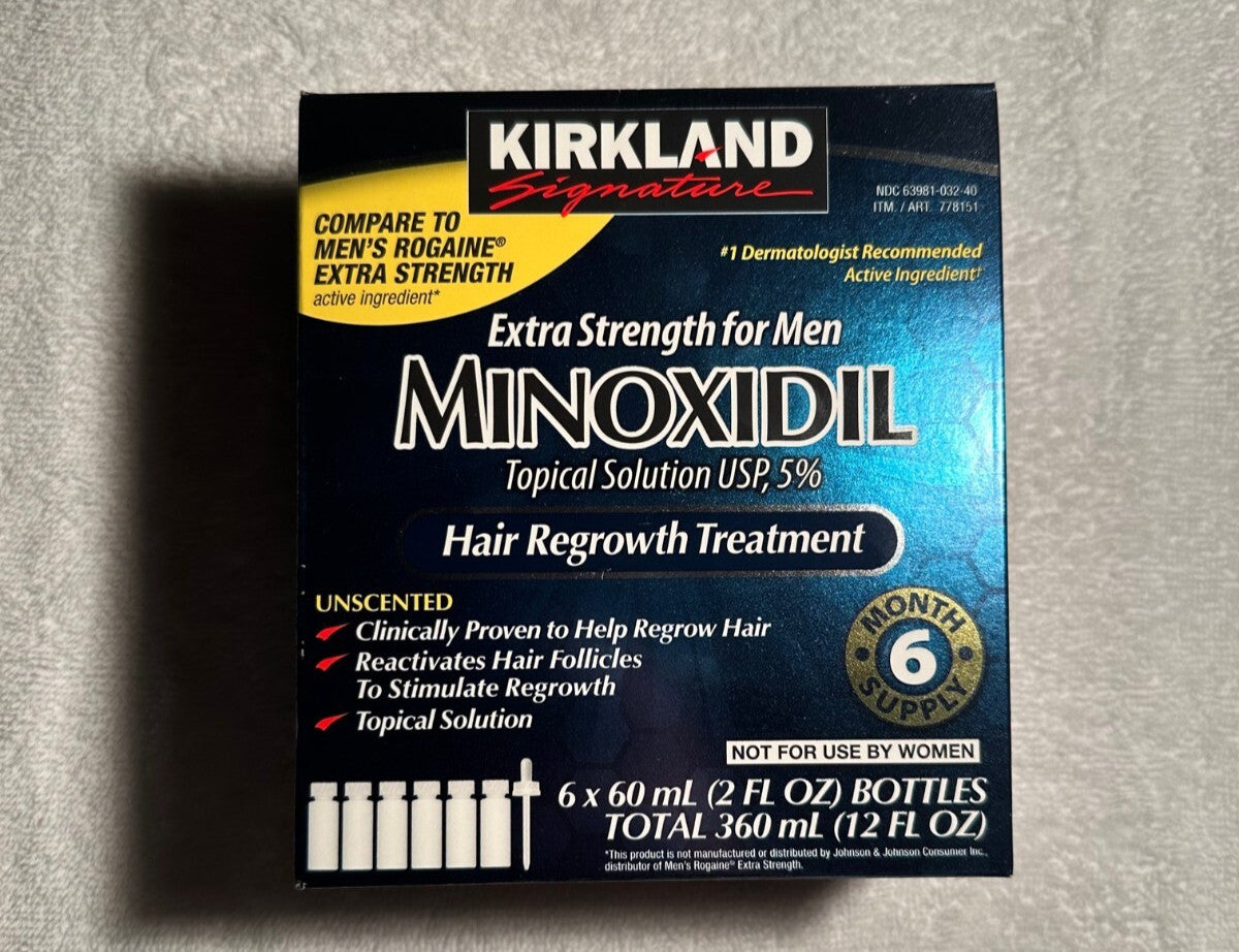 Minoxidil 5% Topical Solution for Men - 6 Month Hair Regrowth