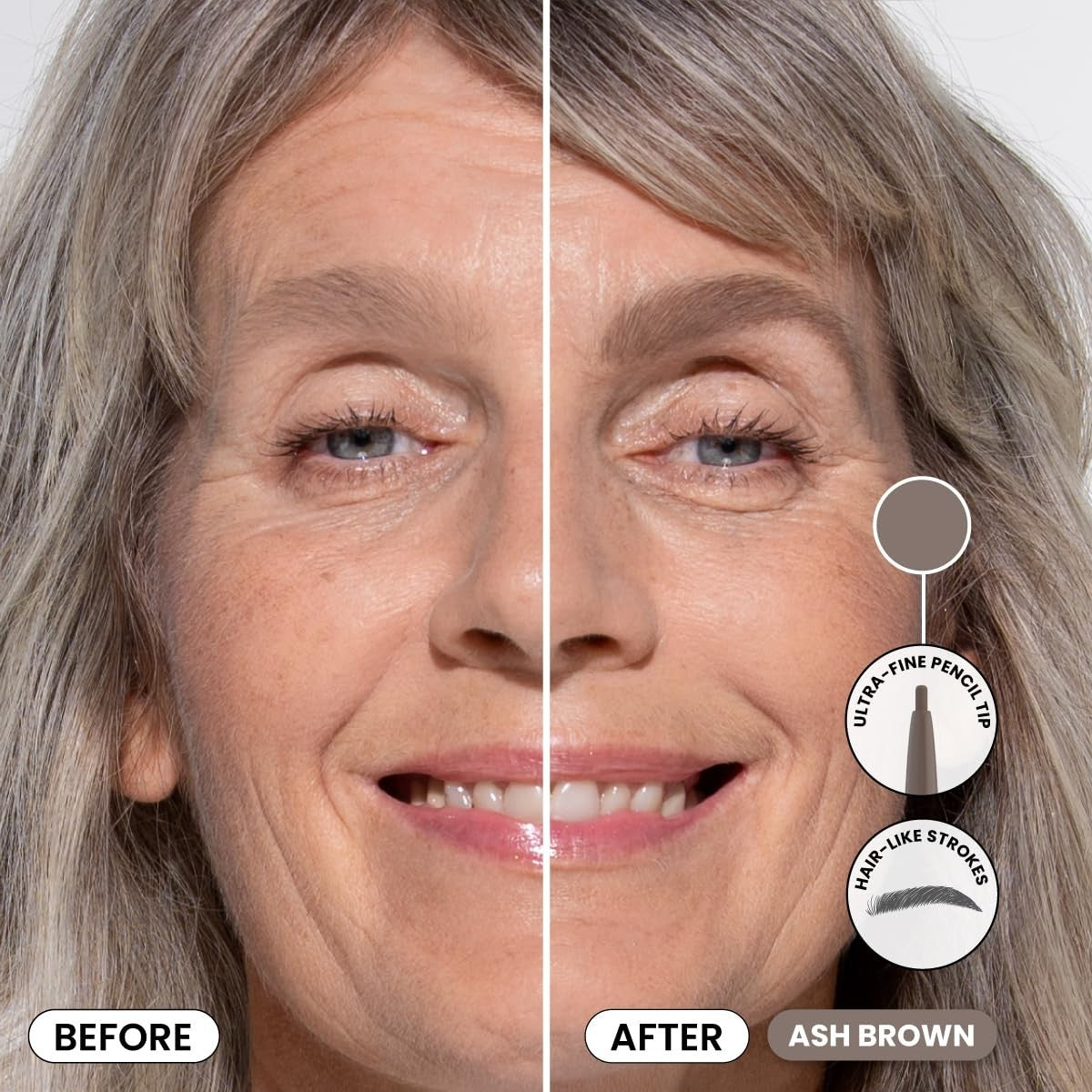 Eyebrow Pencil for Gray & Thinning Brows - Long-Lasting, Natural Finish