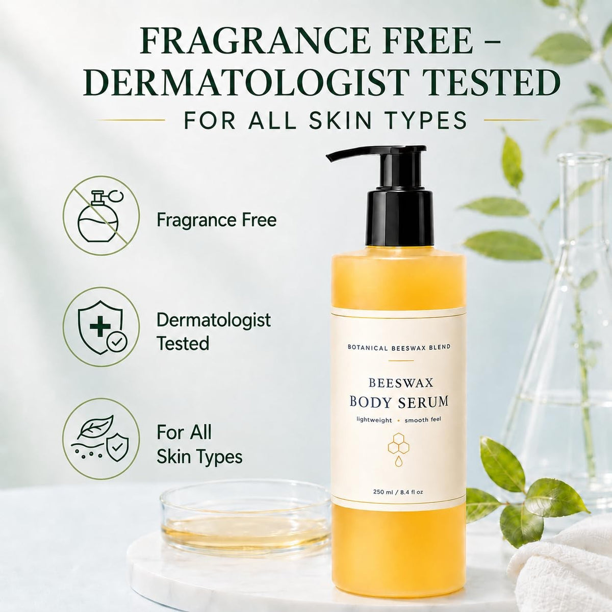 TFITWL Bees Body Serum for Crepey Skin, Waterless 8 Fl Oz (Pack of