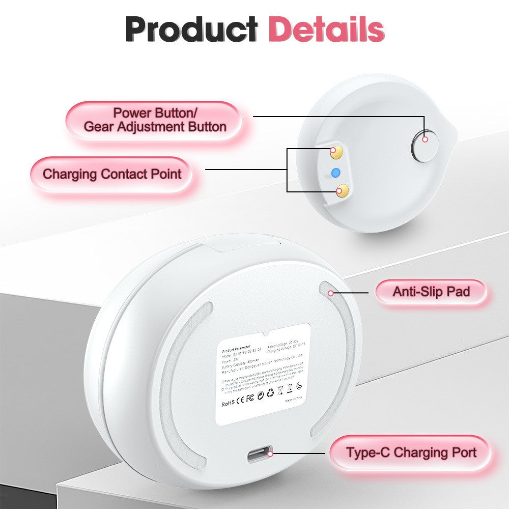 Microcurrent Red Light Therapy Eye & Facial Massager for Dark Circles & Skin Tightening