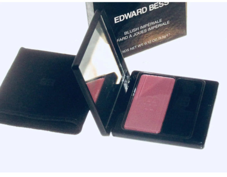 Edward Bess Blush Imperiale Moroccan Rose Mauve Face Powder - Natural Radiance, Compact & Brush Included