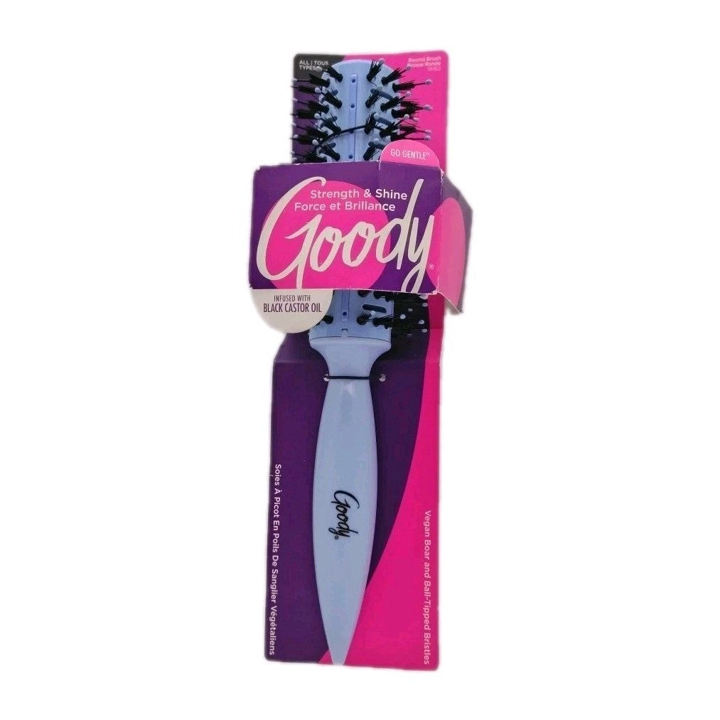 Goody Round Cushion Brush Infused with Black Castor Oil for Hair Care