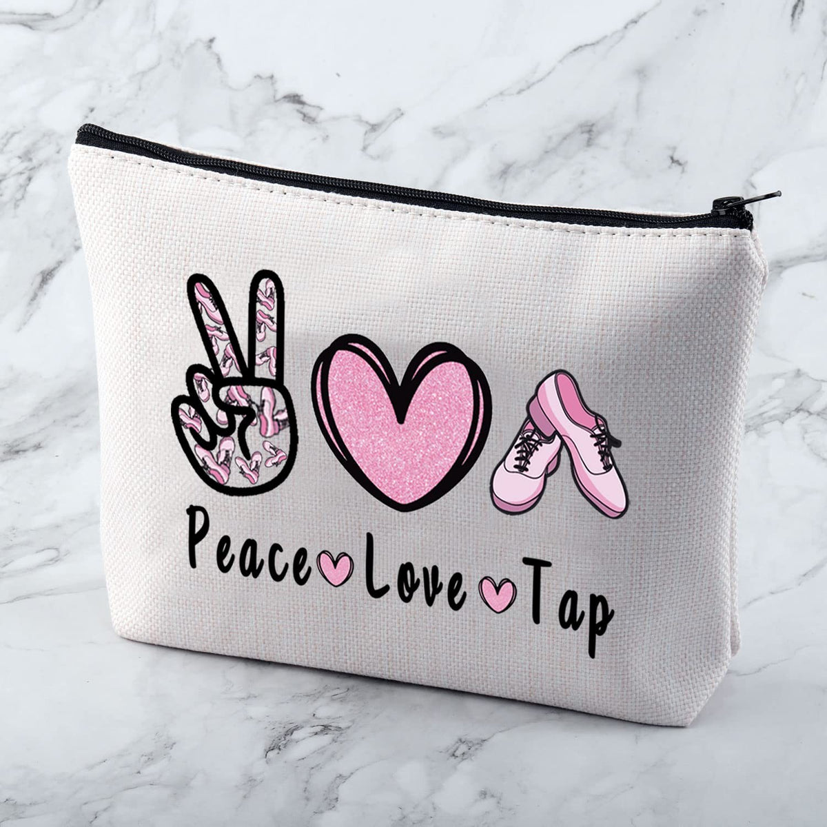 Tap Dance Cosmetic Bag - Travel Makeup Organizer with Waterproof Interior