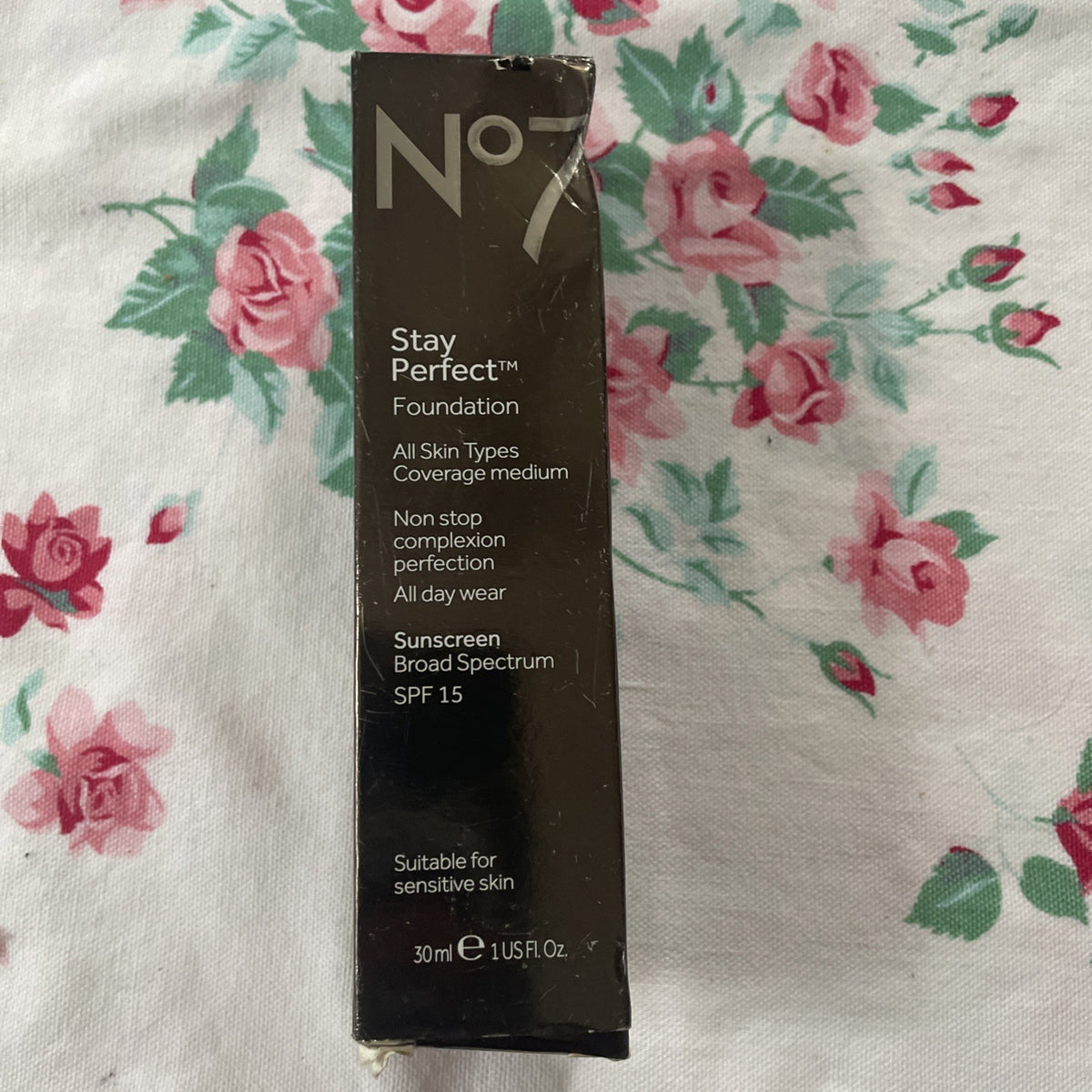 No7 Stay Perfect Foundation SPF 15 Cool Ivory 1oz Natural Finish Long Lasting