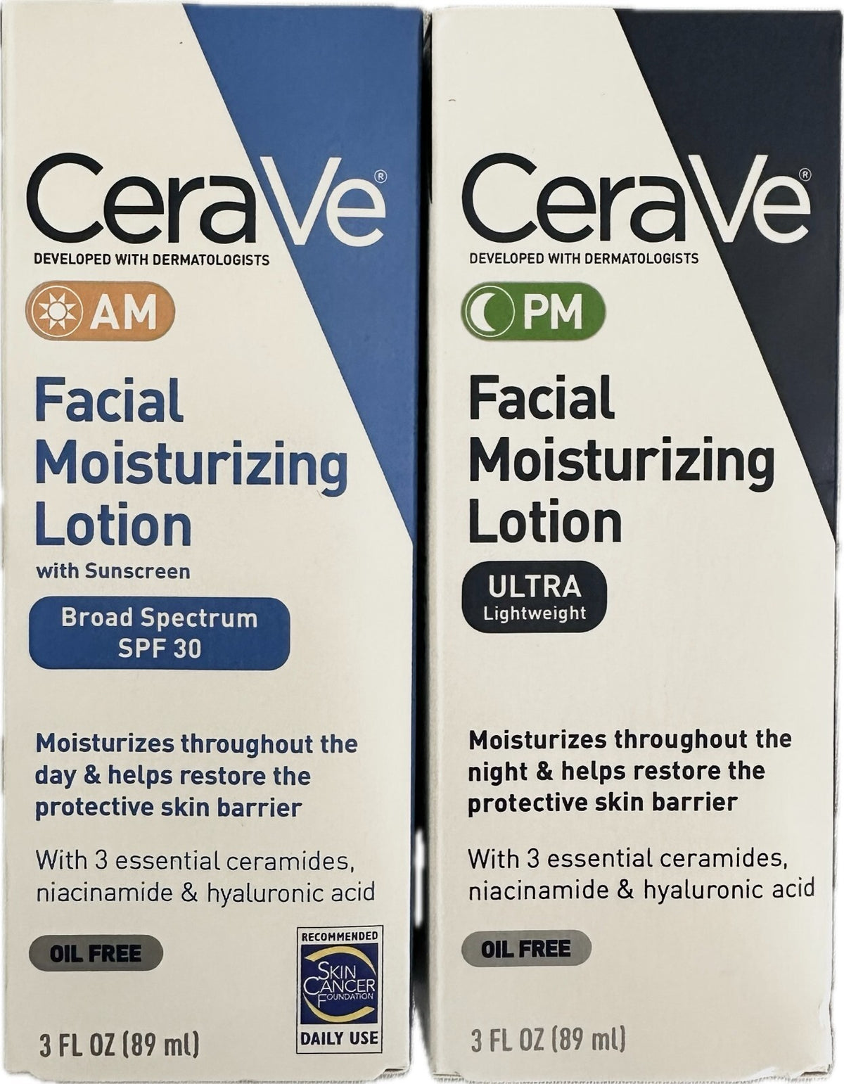 Facial Moisturizing Lotion AM/PM Dual Pack 3 FL OZ Each
