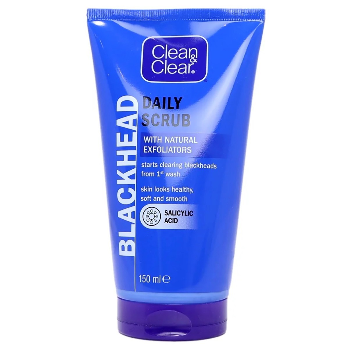2 Pack Clean & Clear Blackhead Daily Face Scrub Salicylic Acid 150 ml
