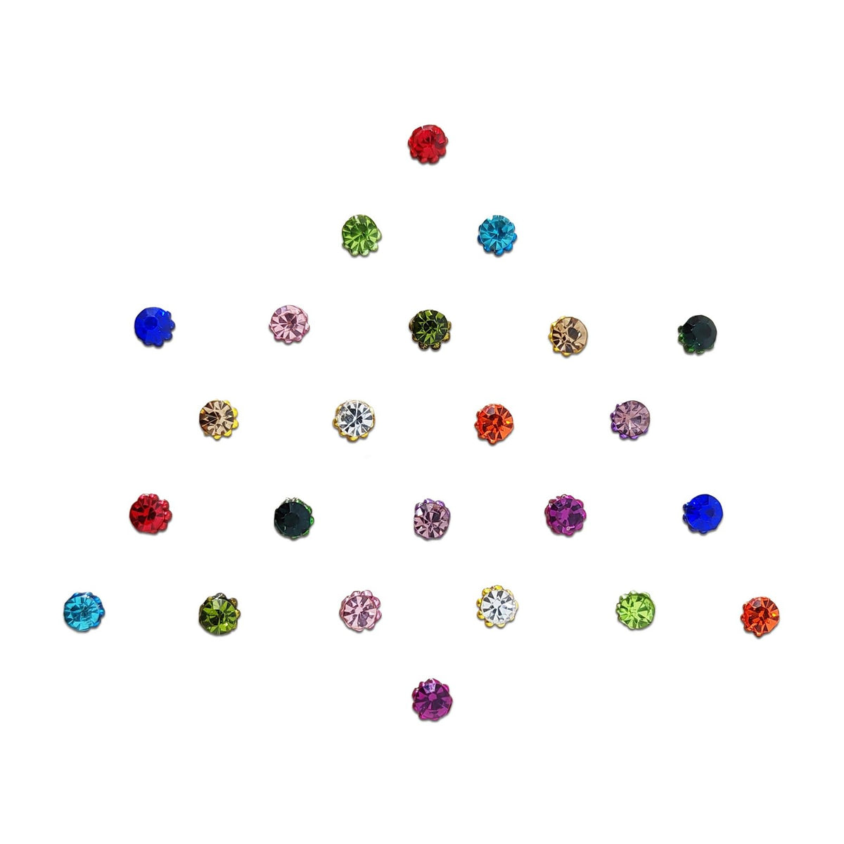 Multicolor Diamond Dot Bindi for Women & Girls - Traditional Indian Jewelry