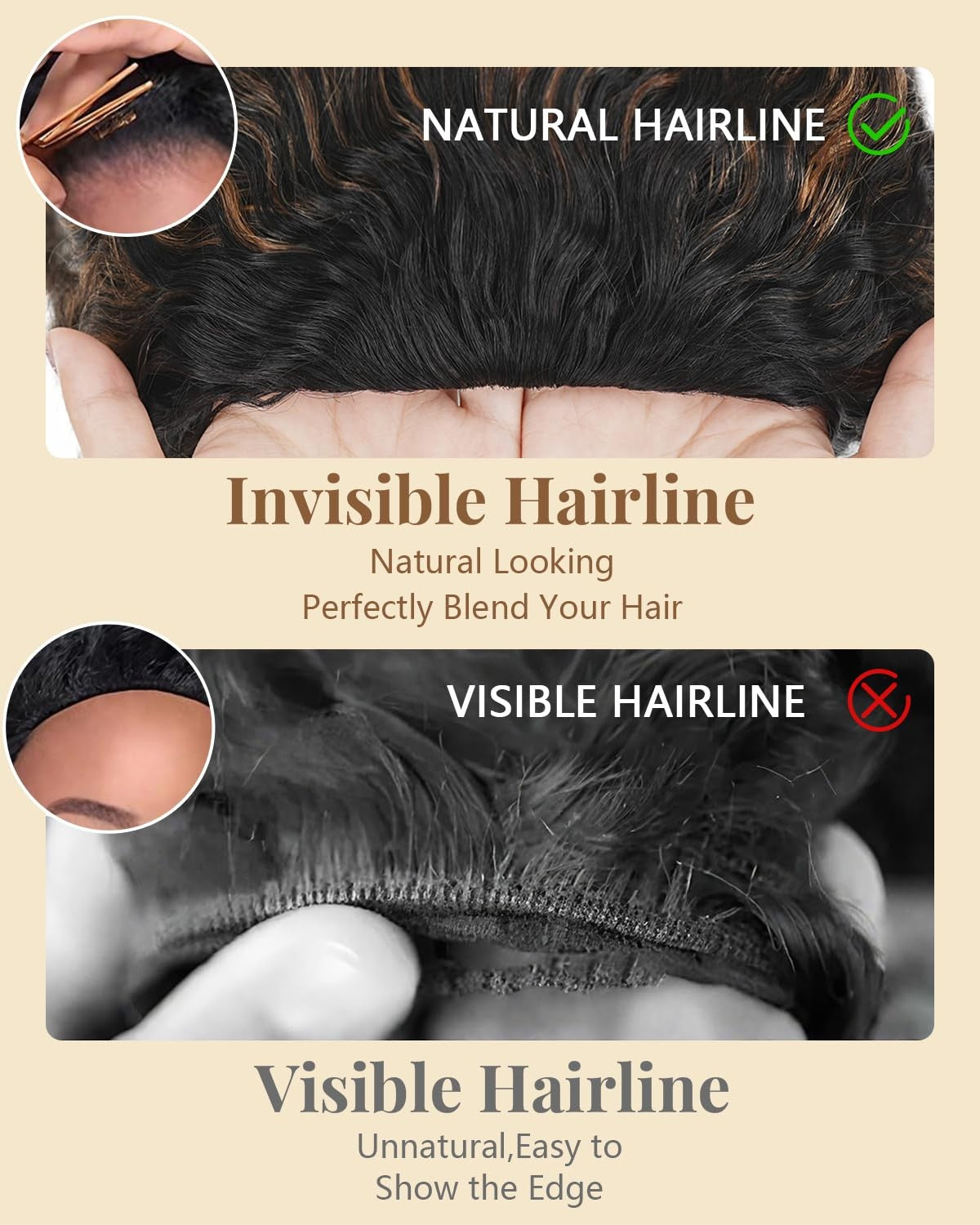 Burmese Curly Half Wig 26 Inch Ombre Auburn Human Hair Natural Look