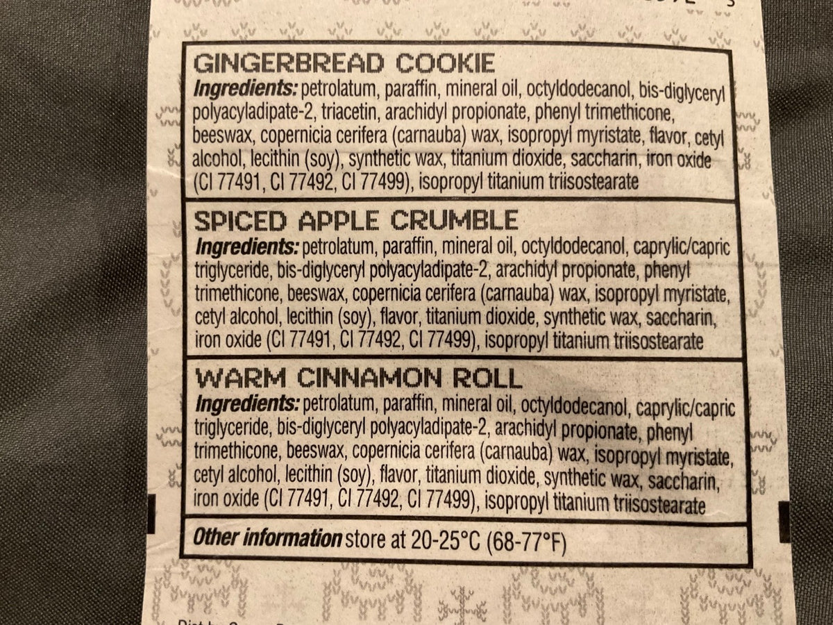 ChapStick Gingerbread Cookie Lip Balm Set - 5 Sealed Tubes 0.15 Oz Each