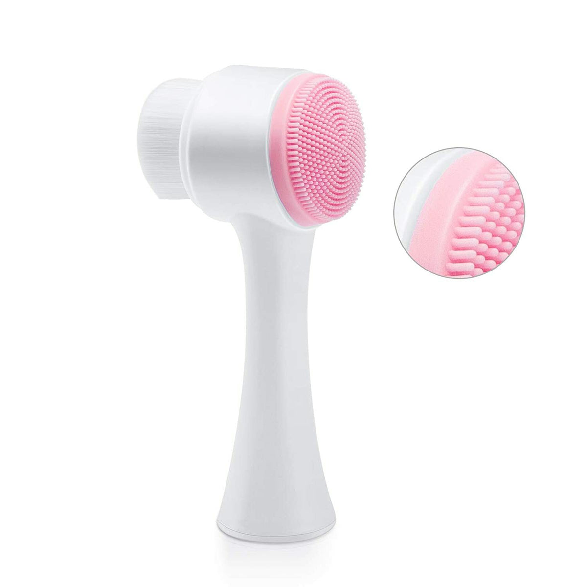 Silicone Manual Dual Face Wash Brush For Deep Pore Exfoliation Makeup