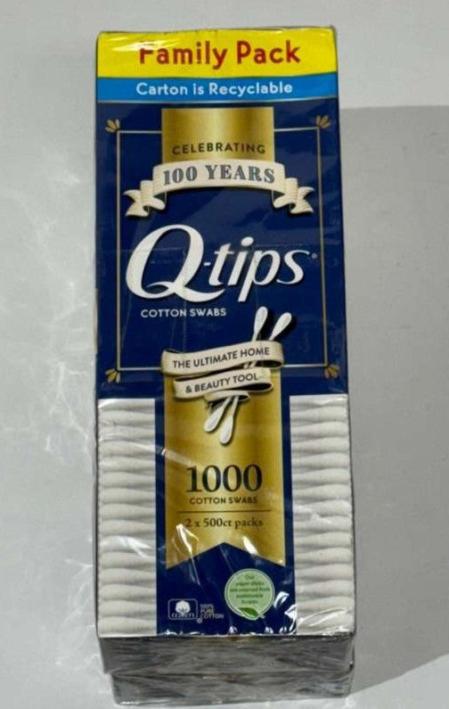 2X500 Cotton Swabs - Family Pack for Home & Beauty Use
