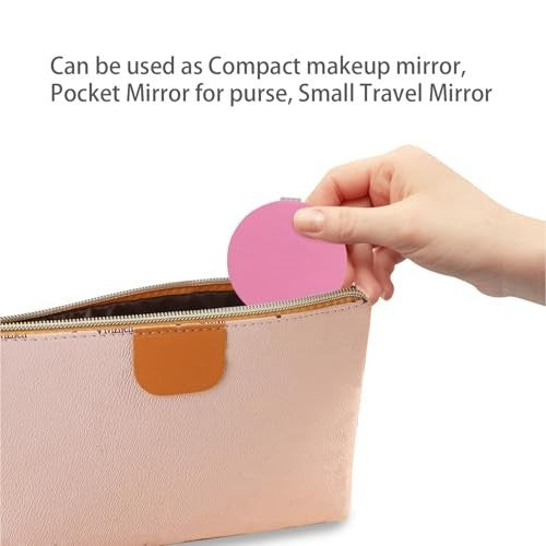 Mini Double-Sided Compact Mirror for Purse - 2 Pack 2.8 Inch Makeup & Travel Mirror