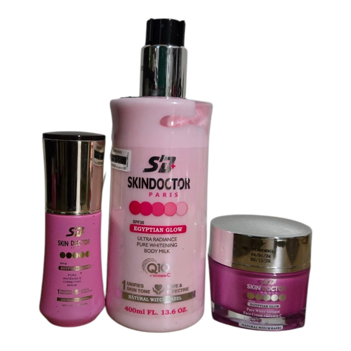 Egyptian Glow Vitamin C Brightening Lotion Serum & Cream Set