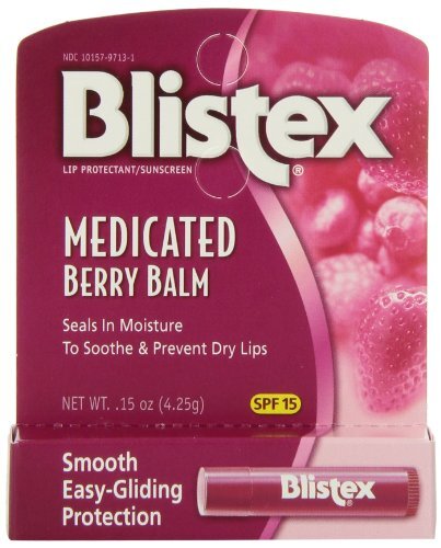 Medicated Lip Balm SPF 15 with Berry Flavor - 24 Pack Moisturizing Lip Care