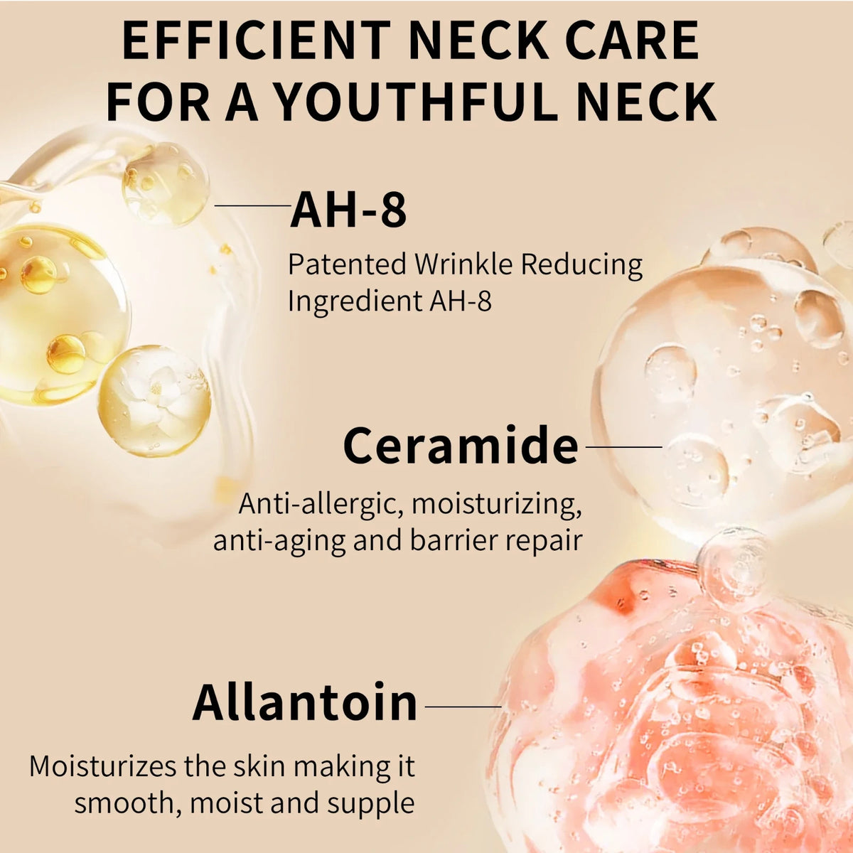 Neck Firming Cream with Hexapeptide - Anti-Aging Moisturizer for Neck & Chest, 4.2oz