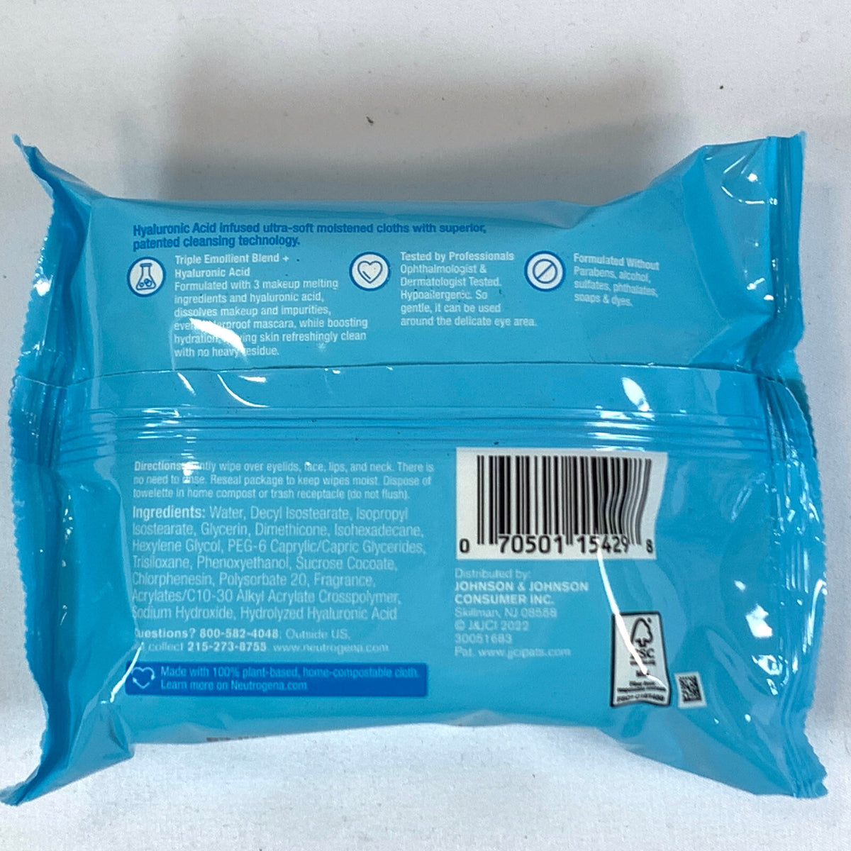 Makeup Remover & Hydro Boost Face Wipes - Total 114 Cleansing Towelettes