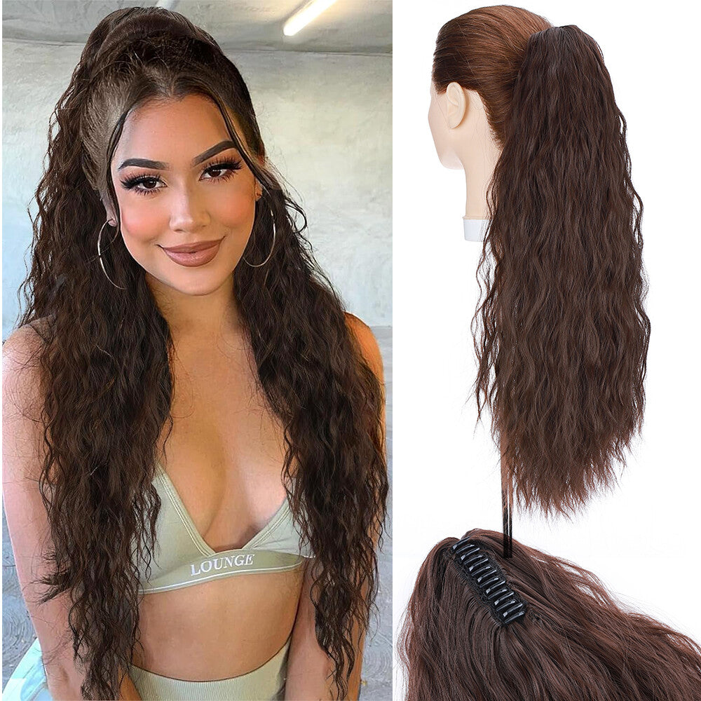 Thick Clip-In Ponytail Hair Extension Wavy Natural Look - All Colors