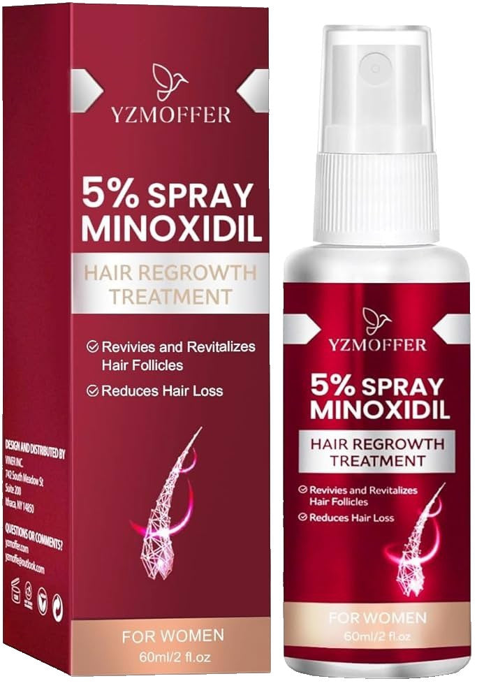 YZMOFFER 5% Minoxidil Spray, 2 fl oz