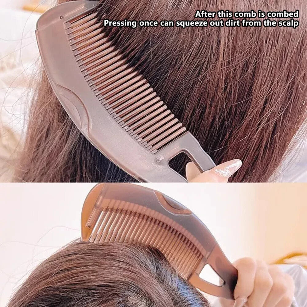 Dandruff Comb Hair Scalp Detox & Massage Comb with Hollow Teeth