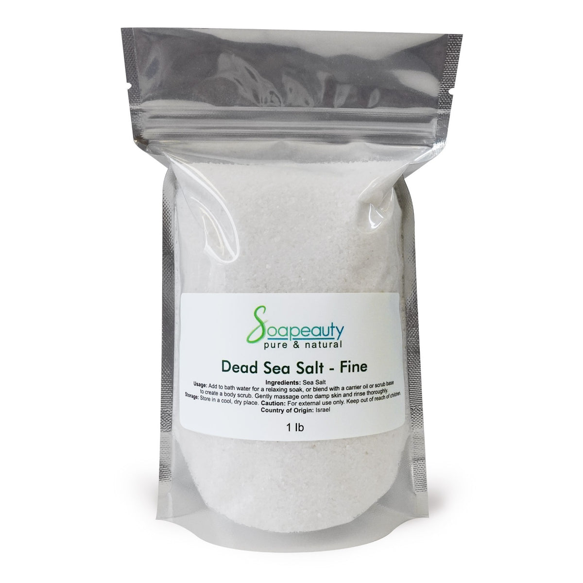DEAD SEA SALT Fine Grain 100% Pure Natural UNSCENTED | Soapeauty