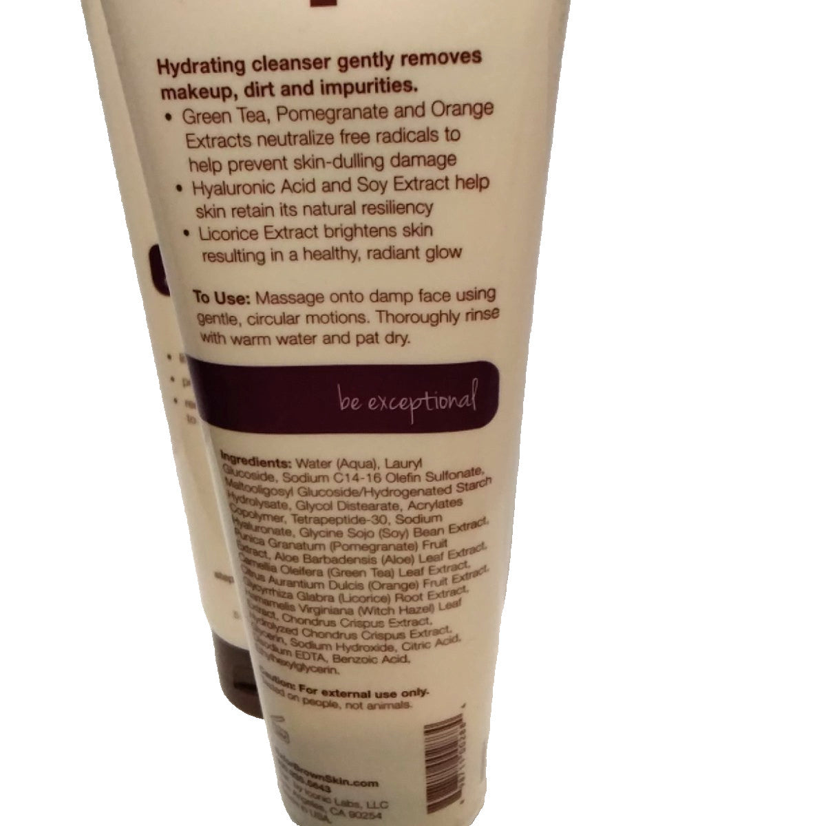 Brightening Facial Cleanser for Brown Skin - 2 x 5oz Tubes