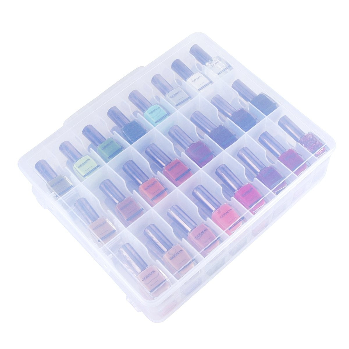 Nail Polish Organizer Case for 48 Bottles with Adjustable Dividers