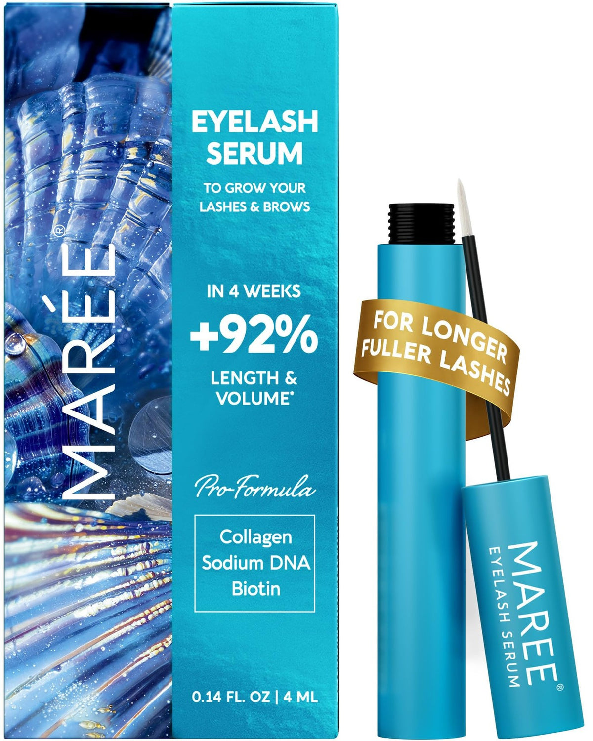 Eyelash & Eyebrow Growth Serum for Long Natural Lashes - 0.14 Fl Oz