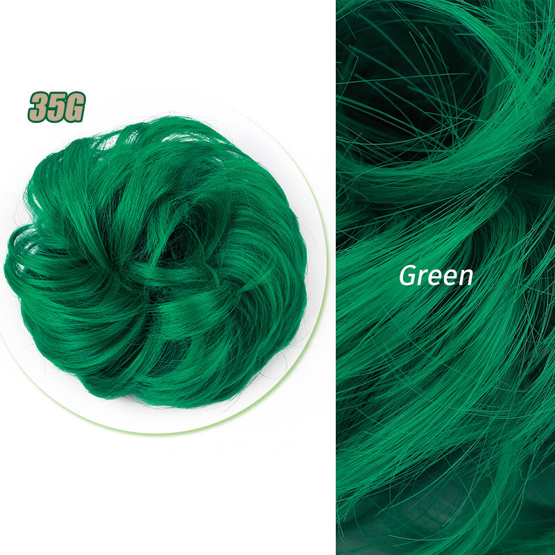 Curly Messy Bun Hair Piece Scrunchie Thick Updo Hair Extensions - Real Human Hair