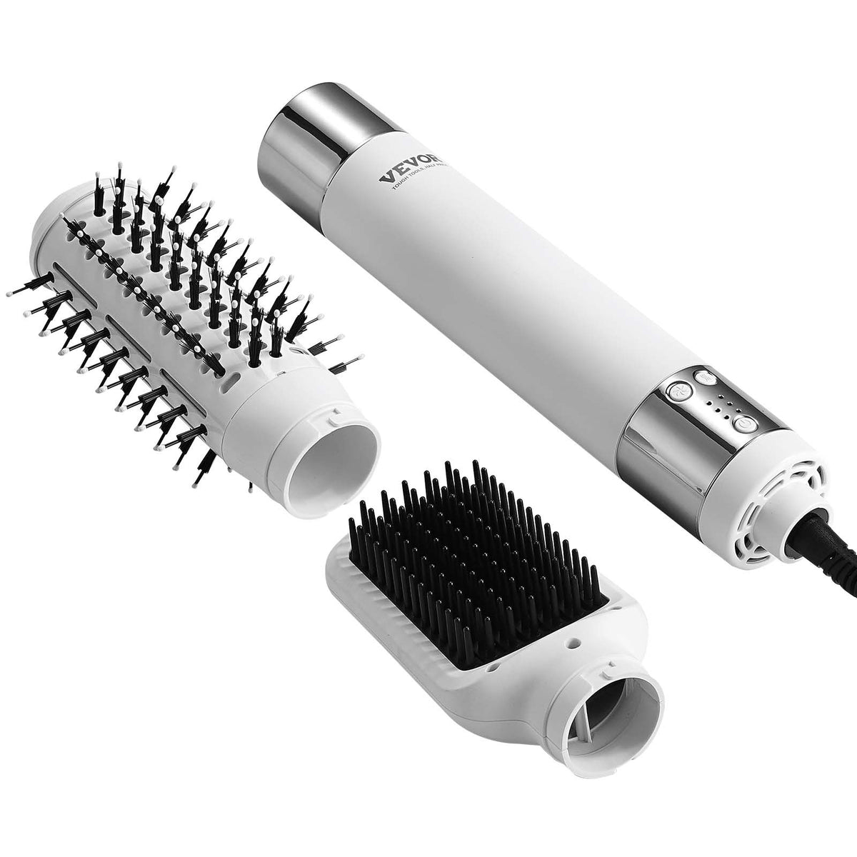 Hair Dryer Brush Ionic Hot Air Styler with 2 Brush Attachments for Quick Drying & Volumizing