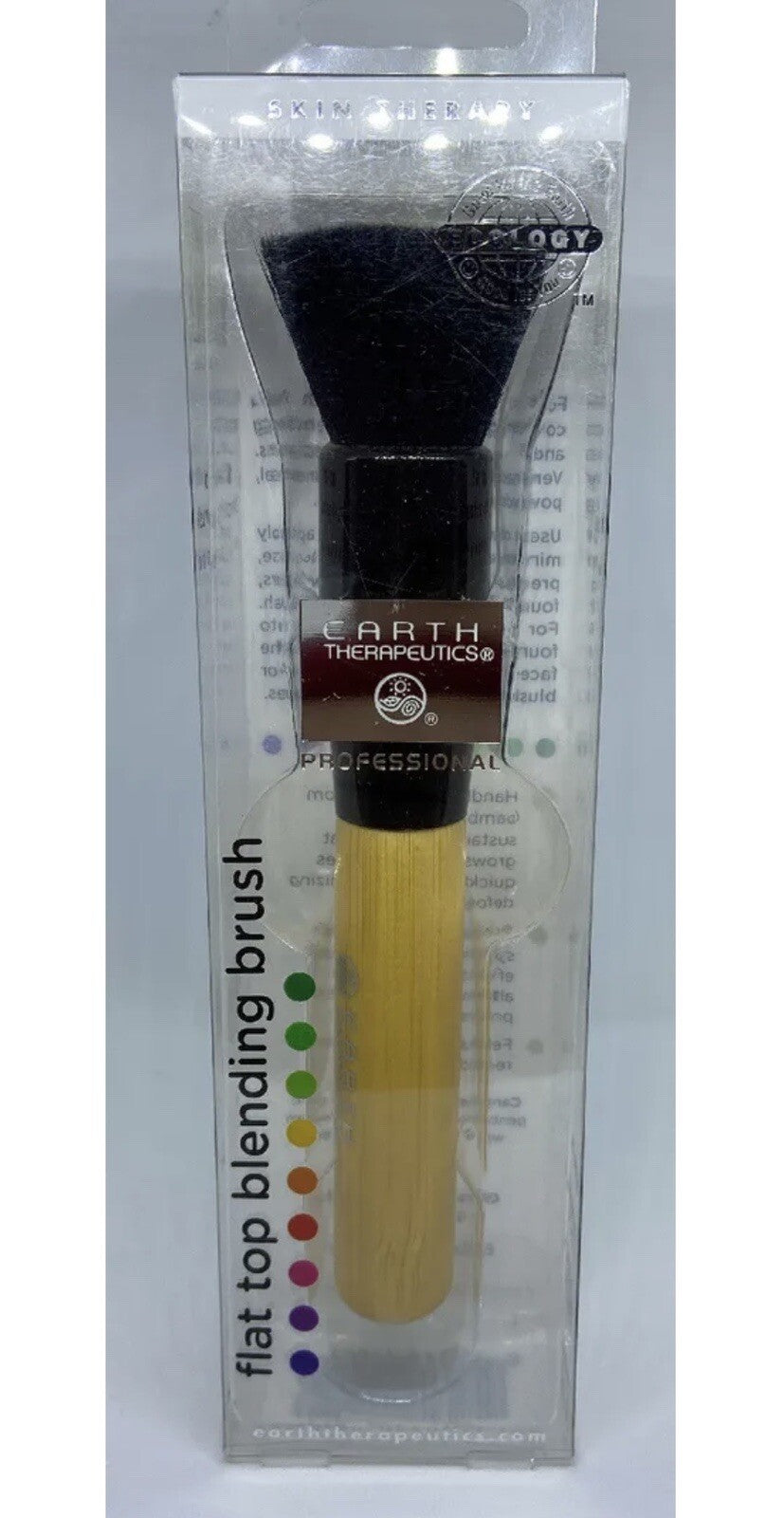 Earth Therapeutics Bamboo Flat Top Makeup Brush for Blending