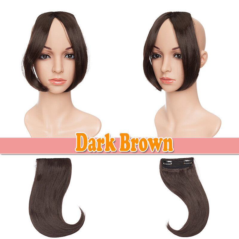 Clip-In Thin Neat Bangs Hairpiece for Front Fringe Hair Extensions