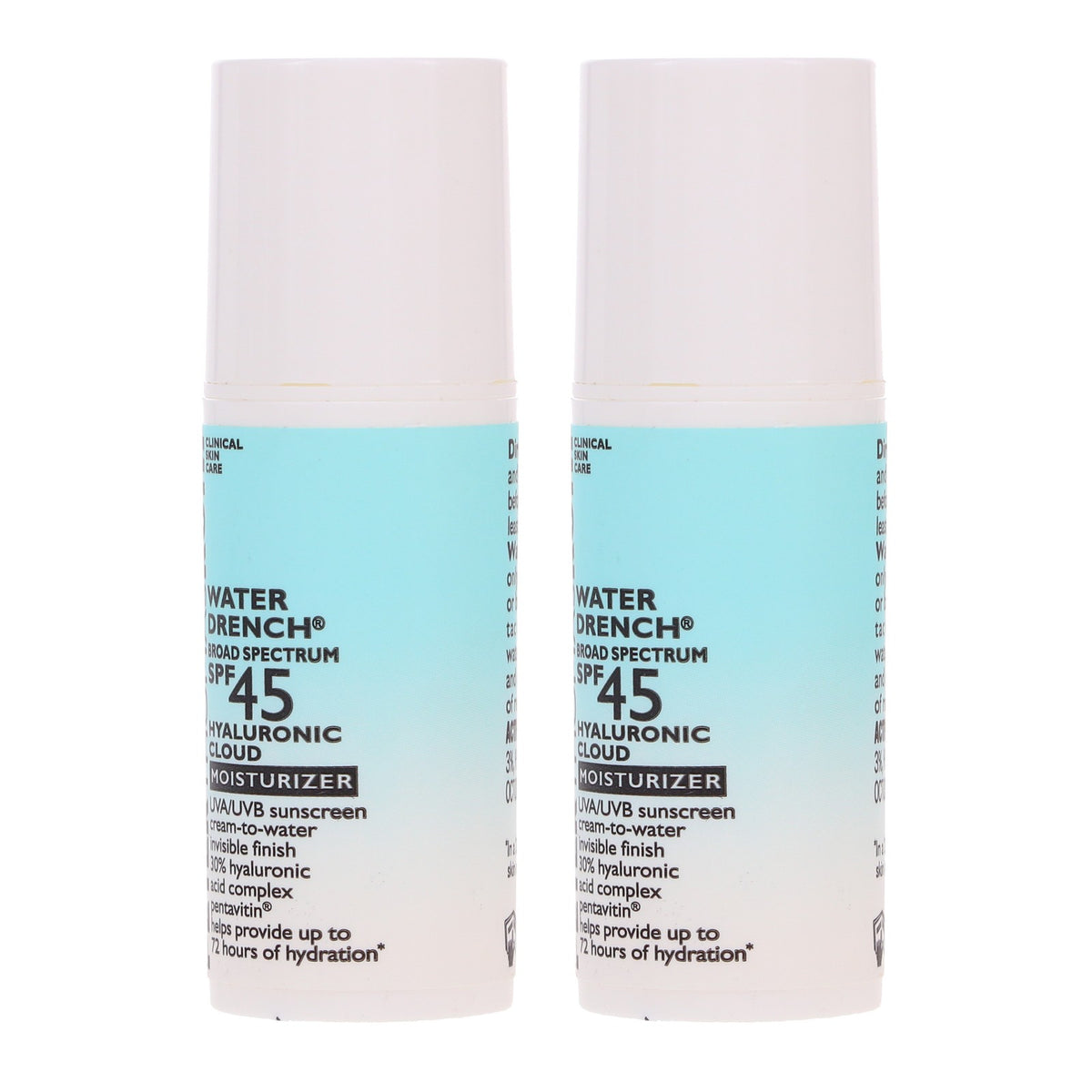 Water Drench SPF 45 Hyaluronic Moisturizer Sunscreen 2 Pack