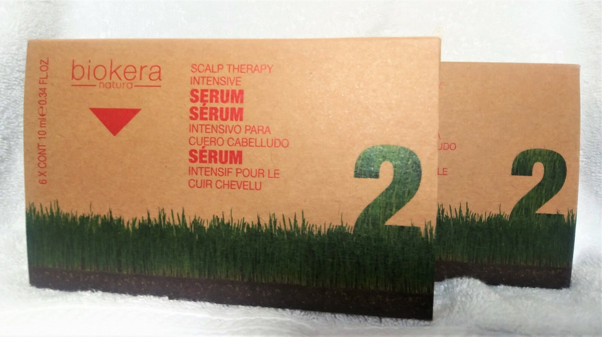 Salerm Biokera Natura Scalp Therapy Intensive Serum - 12 Vials (2 x 6-Pack)