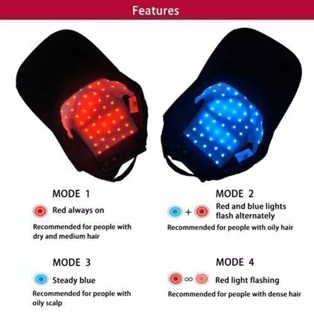 650nm Red LED Light Therapy Hat for Hair Growth