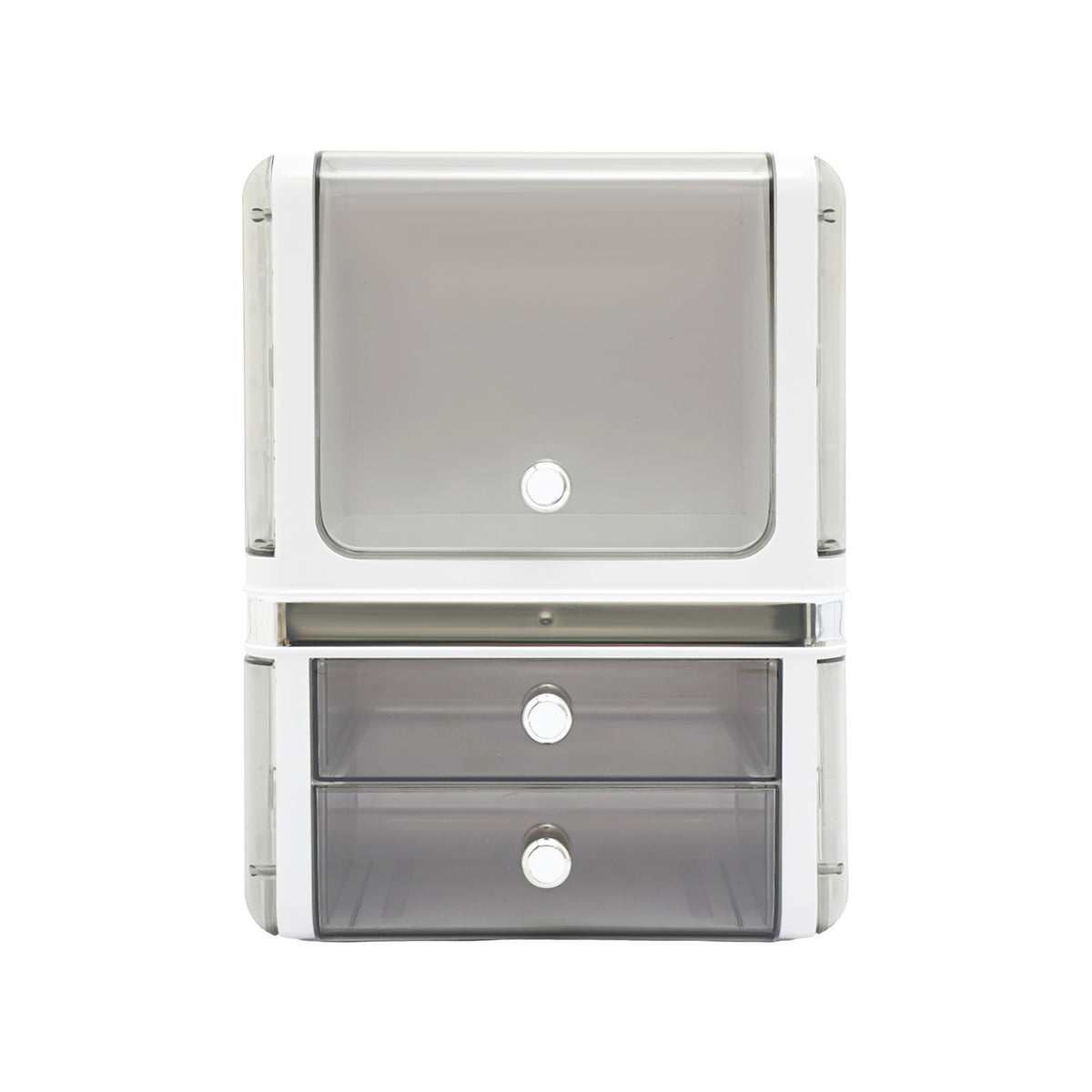 White Makeup Organizer with Drawers Cosmetic Storage Box for Vanity