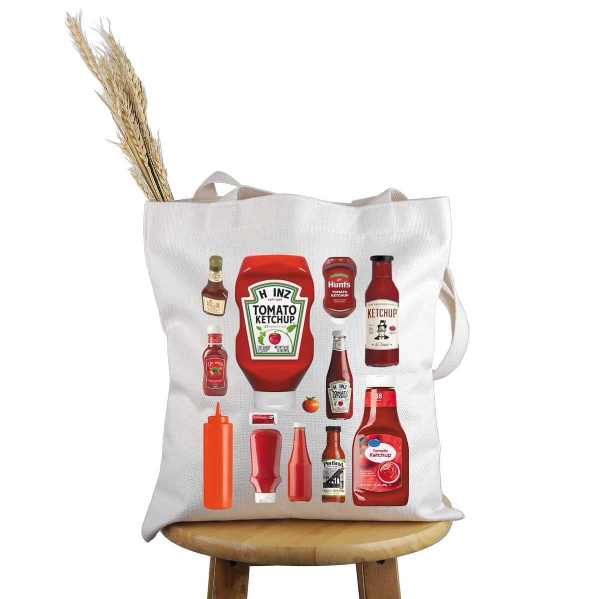 Ketchup Lover Gift Tote Bag Foodie Gift Handbag for Women
