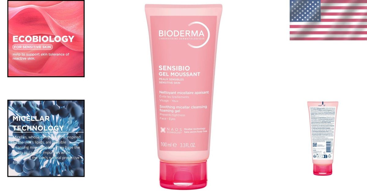 Gentle Foaming Facial Cleanser for Sensitive Skin - Makeup Remover & Hydrating