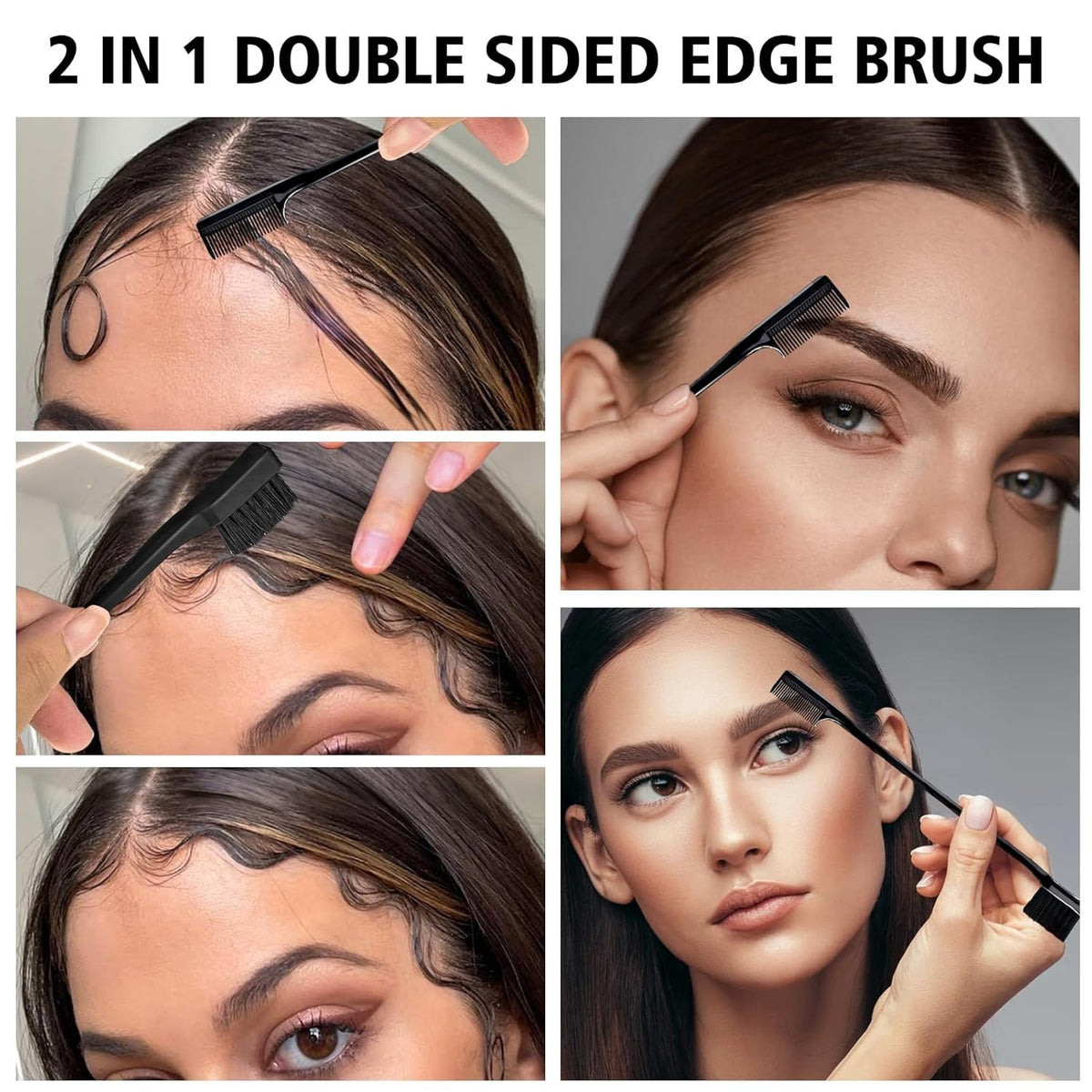Hair Styling Tool Set with Comb and Edge Brush for Effortless Hair Styling