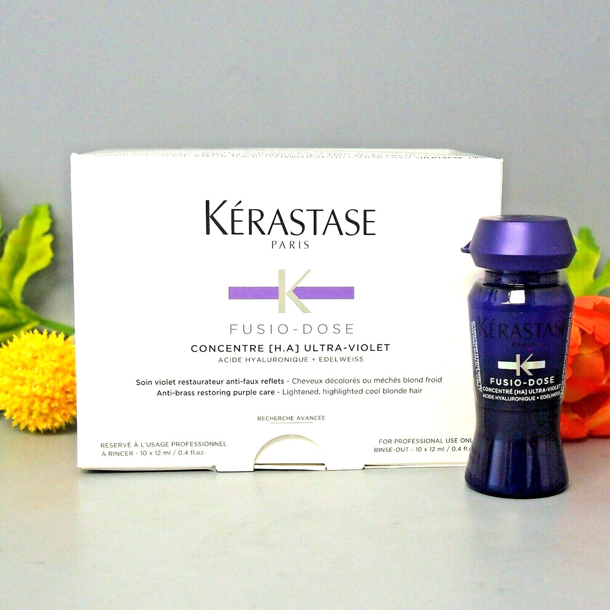 Kerastase Fusio Dose [H.A] Ultra-Violet Blonde Hair Treatment - 10x12ml Vials with Sprayer
