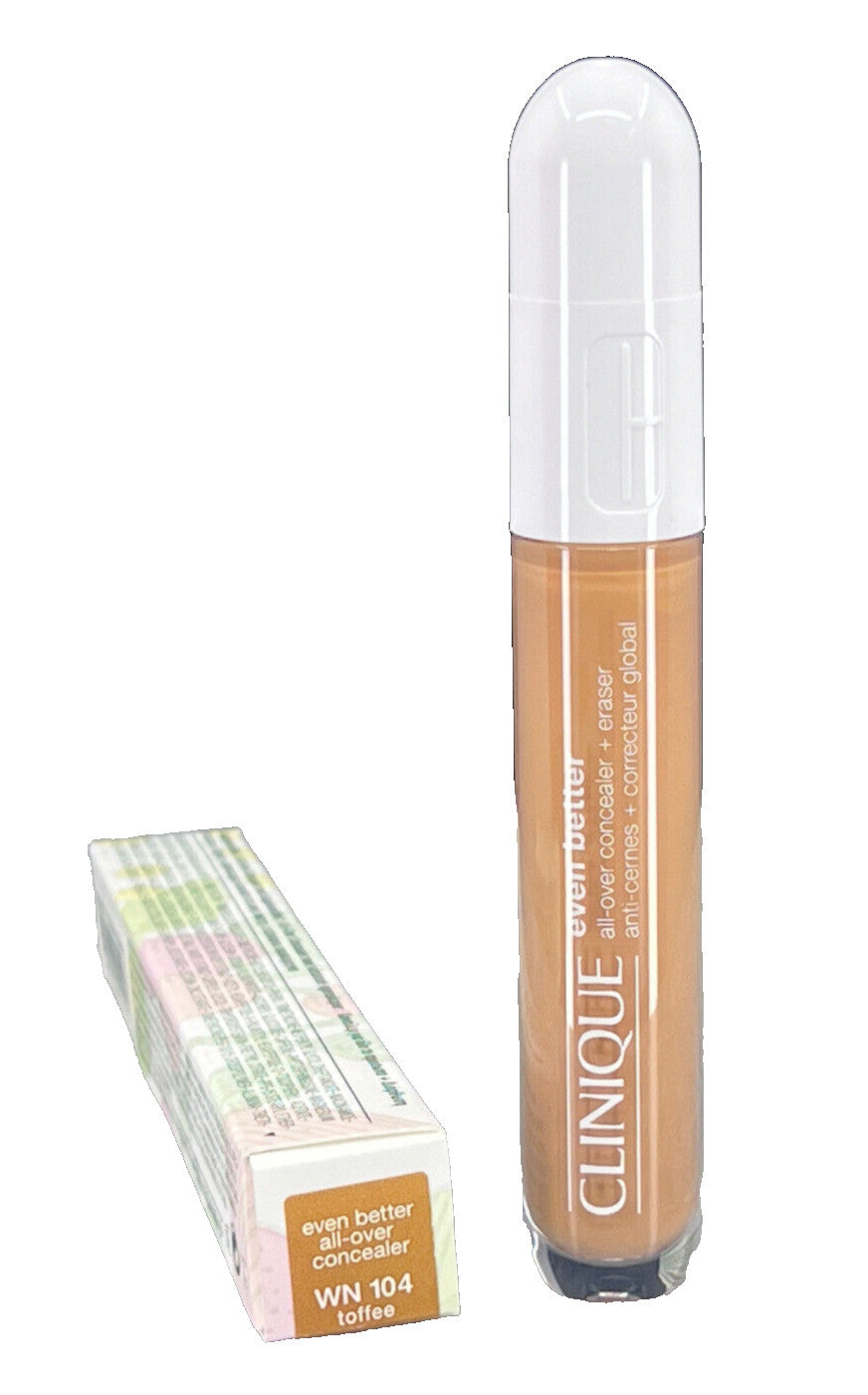 Clinique All Over Concealer + Eraser WN 104 Toffee 0.2 oz - Flawless Coverage
