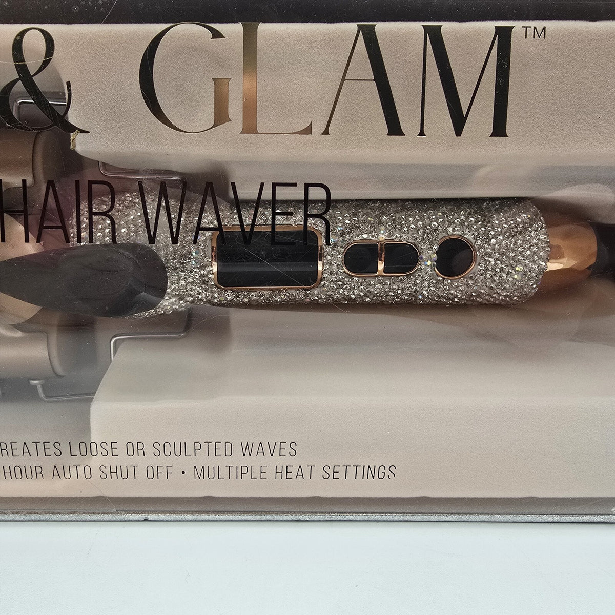 Digital Hair Waver Brush with Rhinestones - Triple Barrel Styling Tool