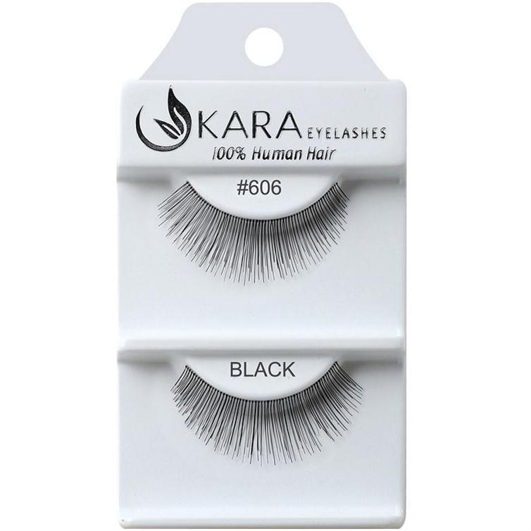 6 Pairs 100% Human Hair False Eyelashes - Kara Assorted Styles