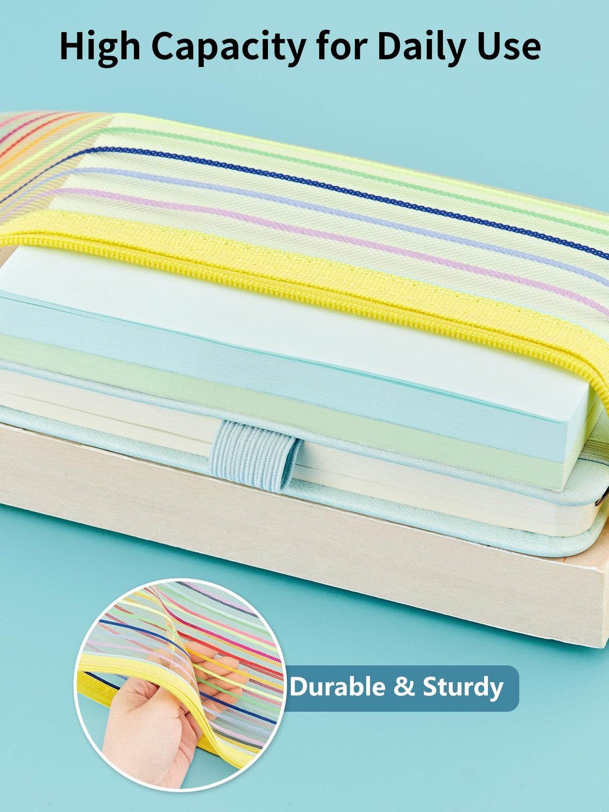 80 Pcs Mesh Zipper Pouches Bulk Storage Bags for Organization - 10 Colors