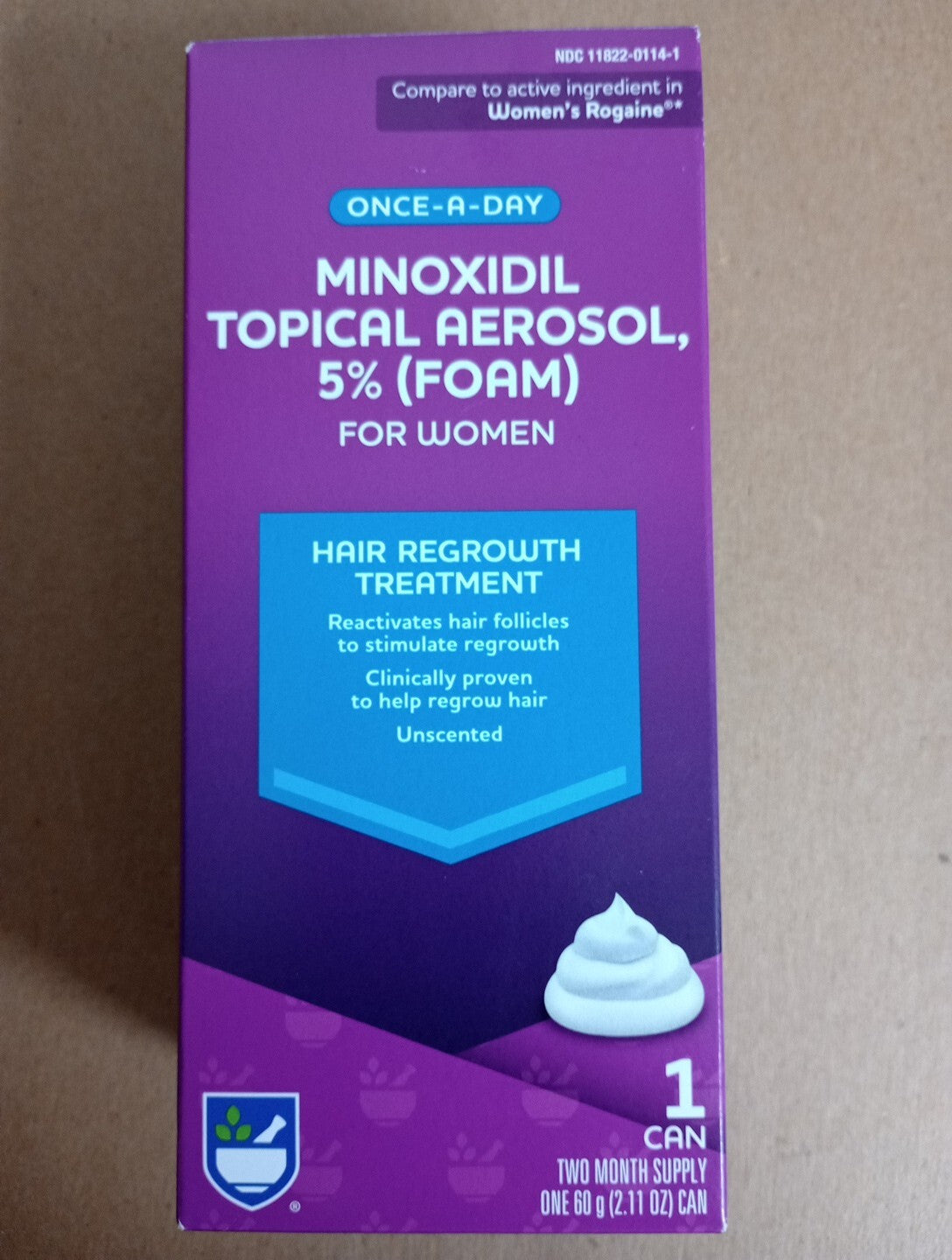 Once A Day Minoxidil Topical Aerosol 5% Women Hair Regrowth Treatment